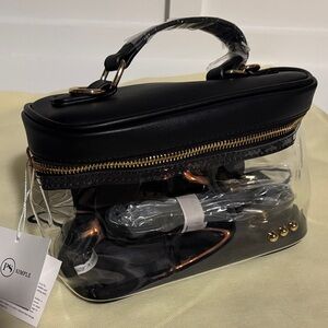 Pretty Simple Black and Clear Purse